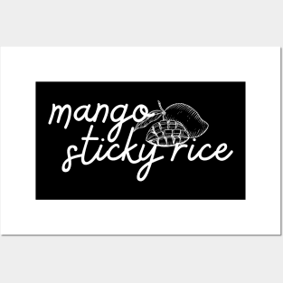 mango sticky rice - white - with sketch Posters and Art